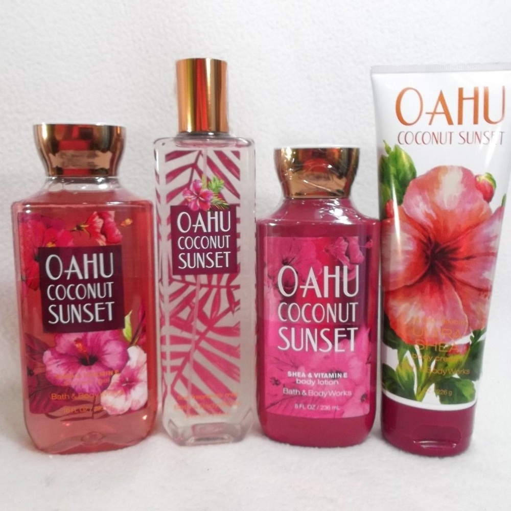BATH BODY WORKS OAHU COCONUT SUNSET 4 PC BUNDLE - Picture 4 of 4